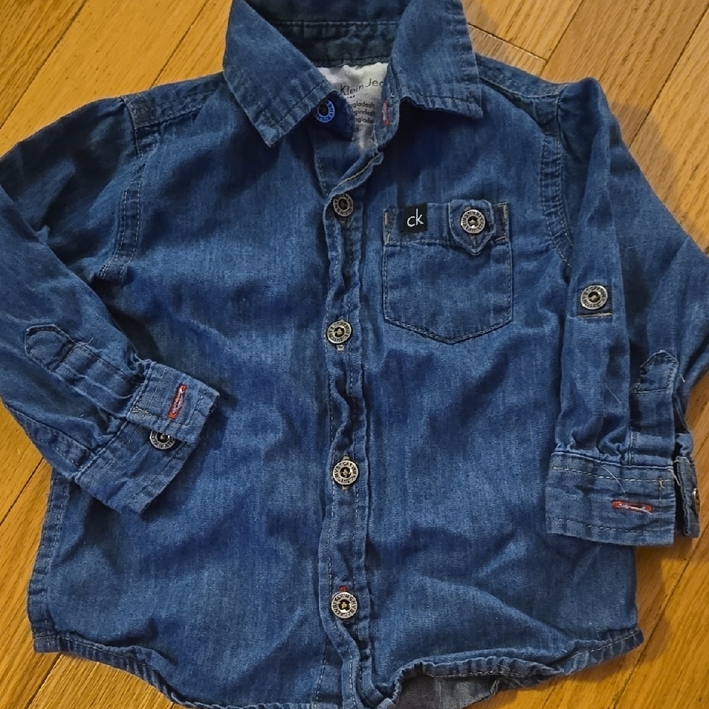 Calvin Klein Kids Blue Button Down Shirt